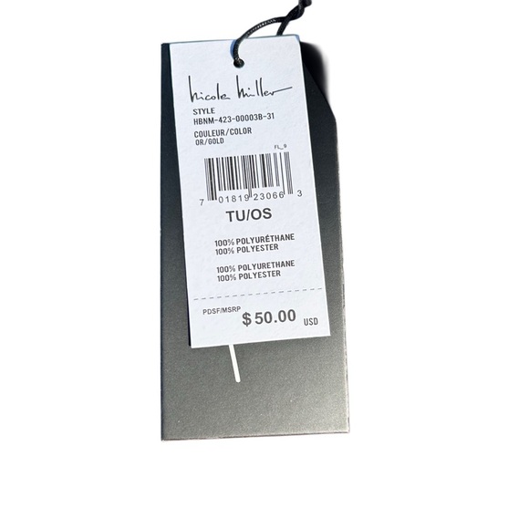 Nicole Miller Gold Chevron Mini Bag - Picture 6 of 7